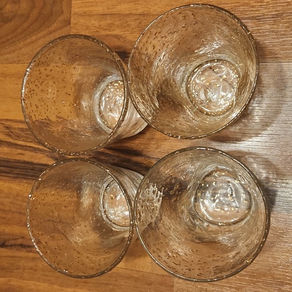 Anthropologie Theia Gold Flecked Hand Blown Glass Tumblers, Set Of Four - Picture 11 of 17